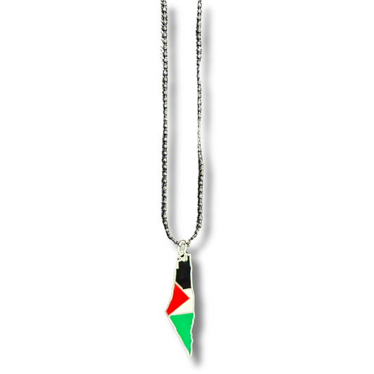 Palestine Map Necklace Palestinian Elegance