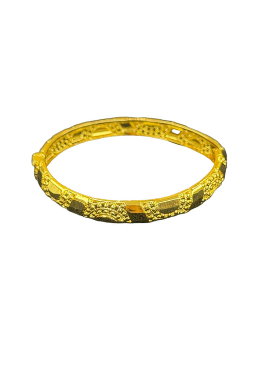 Palestinian Elegance imitated gold bangle bracelet for women with intricate textured design