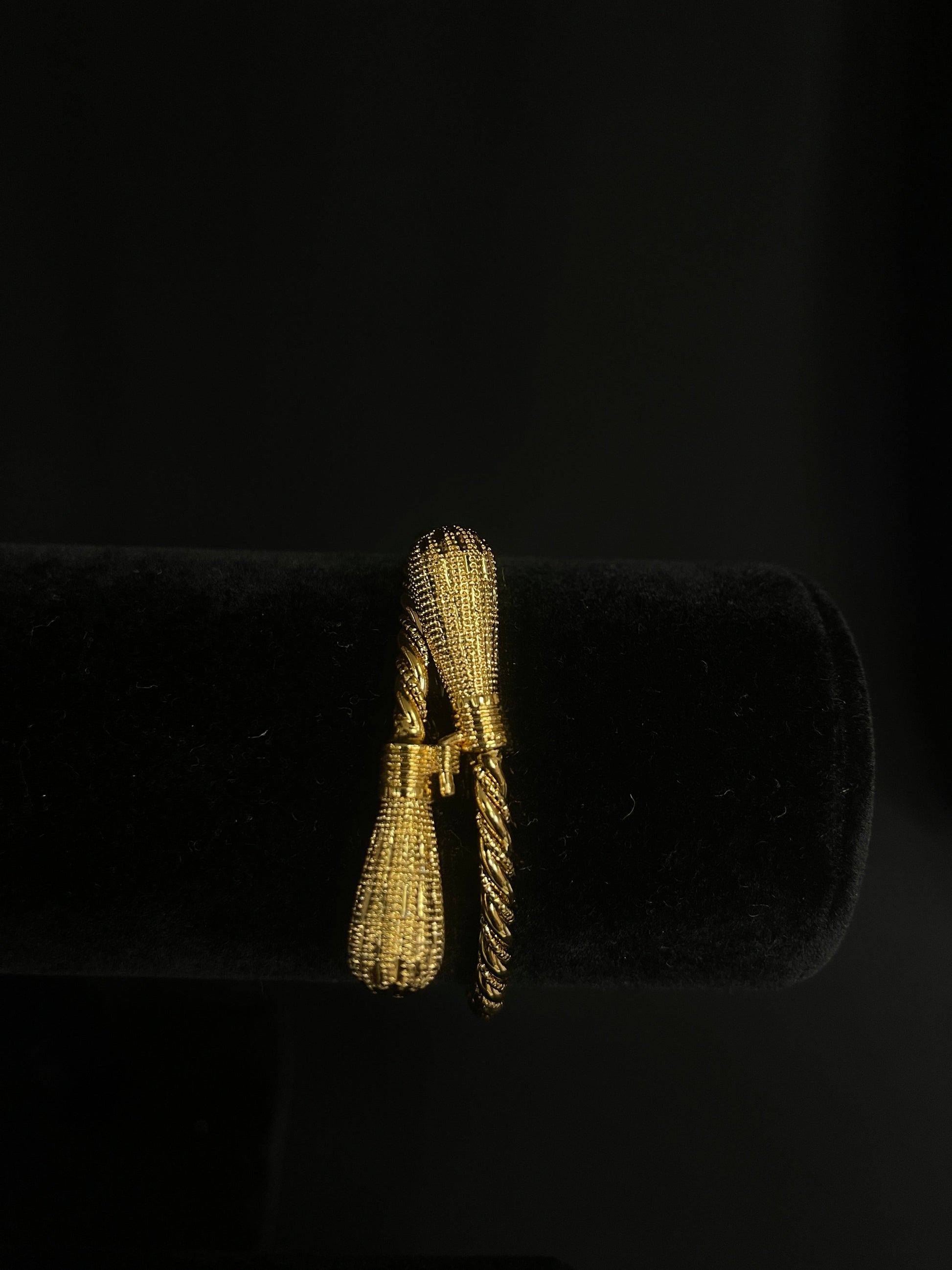 Palestinian Elegance imitated gold bracelet for women with intricate textured and twisted design