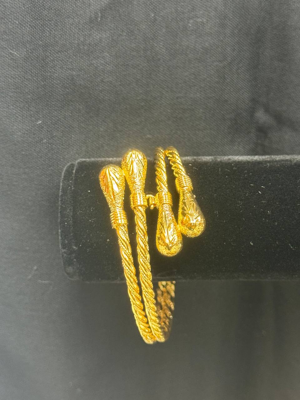 Palestinian Elegance mabroume bracelet gold twist imitated gold bracelet with intricate twisted design