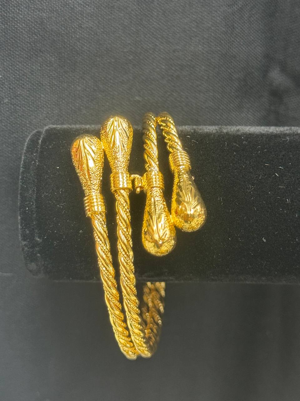 Palestinian Elegance imitated gold mabroume bracelet gold twist with intricate twisted design and detailed ends